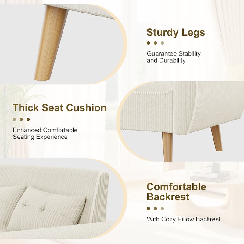 Futzca 48" Modern Loveseat Sofa