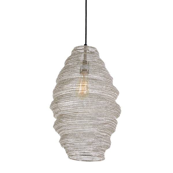 6 X 6 X 12 Silver Aluminum Pendant Lamp 6 X 6 X 12 Silver Aluminum Pendant Lamp