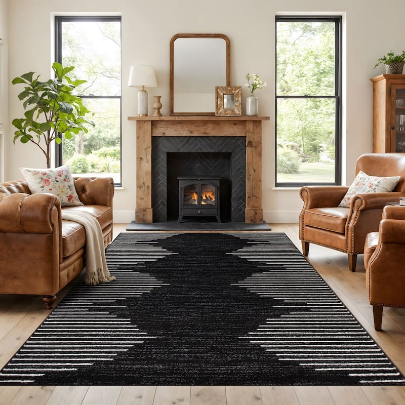 Bohemian Stripe Area Rug