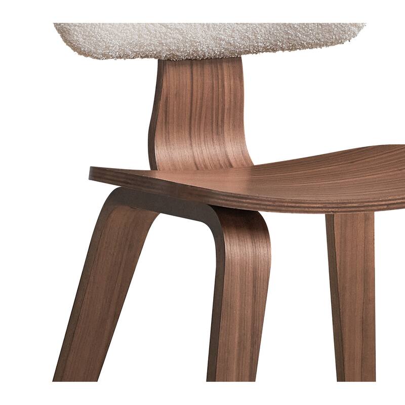 Side Chair (Set of 2) - White+Walnut