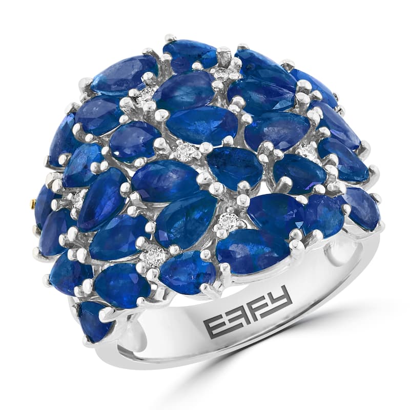 EFFY 14K Gold Diamond Natural Sapphire Ring
