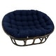 preview thumbnail 12 of 21, 65-inch by 48-inch Solid Twill Double Papasan Cushion (Cushion Only) Navy