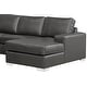 preview thumbnail 4 of 23, Mitchell Modern Premium Top Grain Italian Leather Sectional Sofa