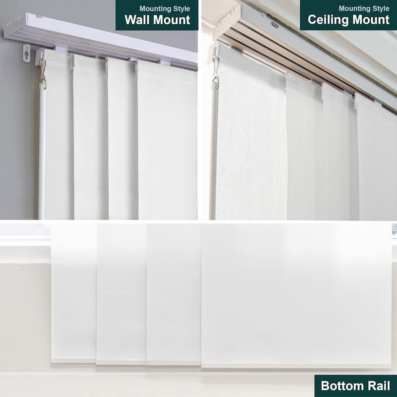 CHICOLOGY Adjustable Sliding Panels, 4-Rail Track, Light Filtering