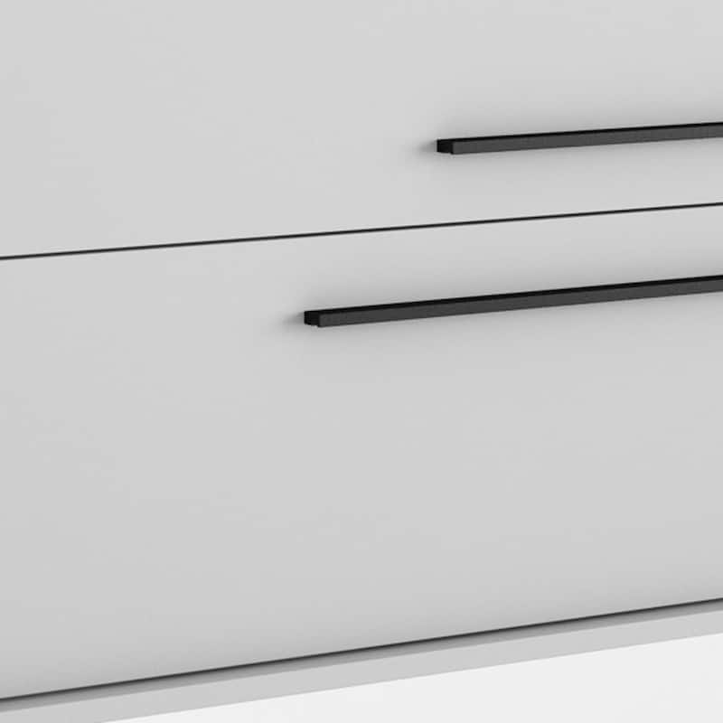 HomeRoots 32" Off White Wood Floating Bathroom Vanity With White Sink And Two Drawers - 32.00 in. x 24.60 in. x 21.60 in.