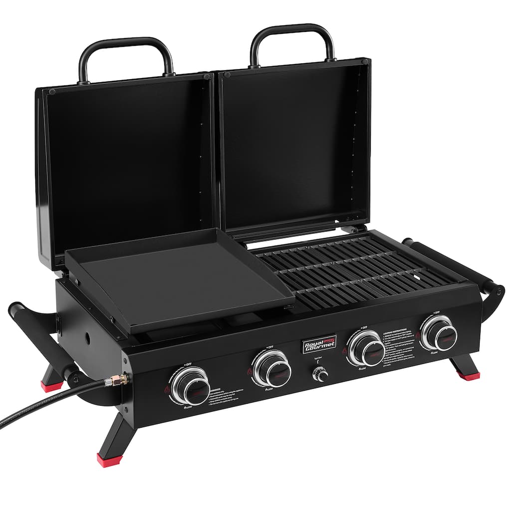 Royal Gourmet GD4002TP Portable Tabletop Grill & Griddle Combo, Black