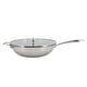 preview thumbnail 3 of 4, Better Chef 12.5 Inch 3-Ply Stainless Steel Nonstick Wok with Lid in Silver