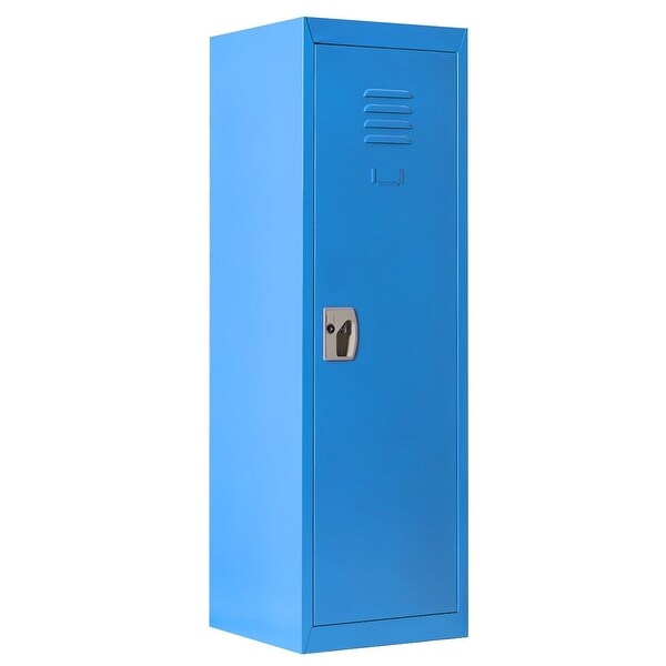 48" Kid Safe Storage Children Single Tier Metal Locker-Blue. Opens flyout.
