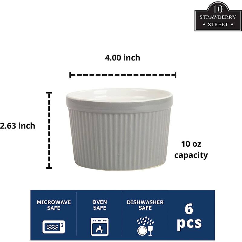 10 Strawberry Street Roma 10oz Ramekin Set of 6