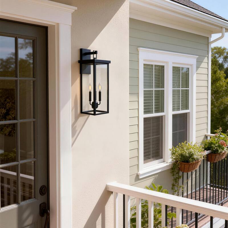 Outdoor Iron Rectangular Wall Light