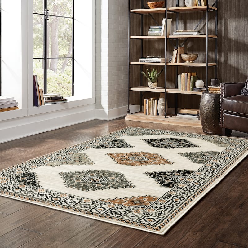Style Haven Pegg Tribal Medallion Oasis Area Rug - 3'10" x 5'5" - Rectangle