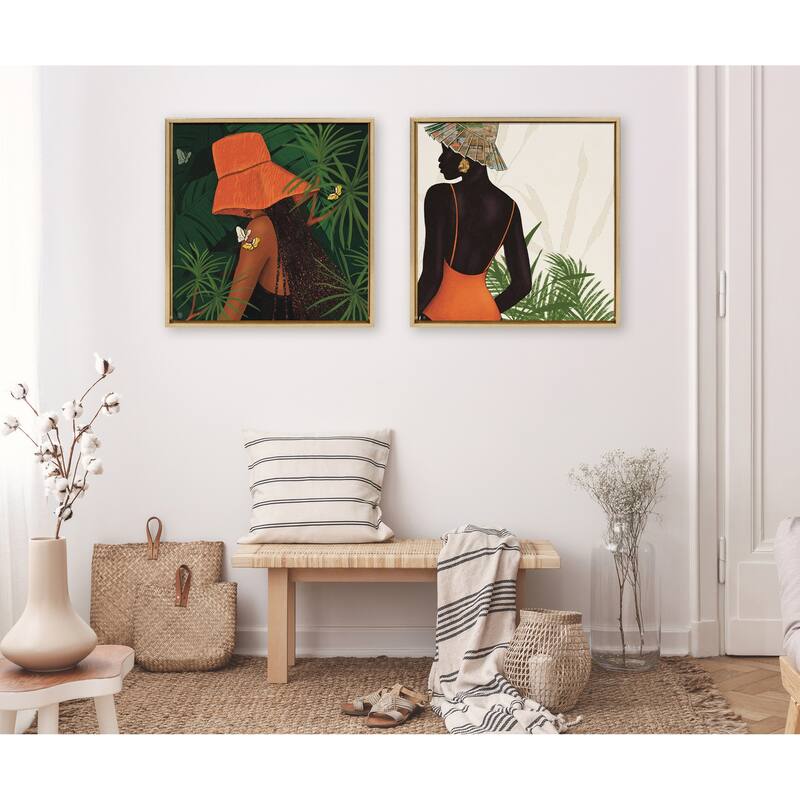 Kate and Laurel Sylvie Tell Me About Hope Framed Canvas by Mary Joak