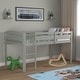 preview thumbnail 17 of 31, Costway Twin Low Loft Bunk Junior Bed Bedroom Wooden Guard Rail Ladder
