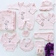 preview thumbnail 1 of 2, Newborn Baby Girl Coming Home Set with Rose Details - 10 Piece Pink