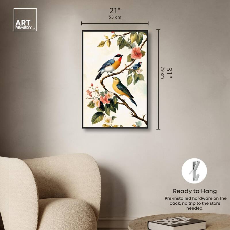 Colorful Perch Canvas by Art Remedy