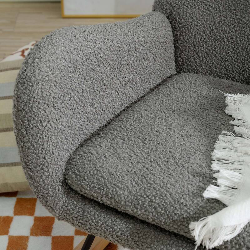 Teddy Rocker Glider Chair with High Backrest and Adjustable Headrest