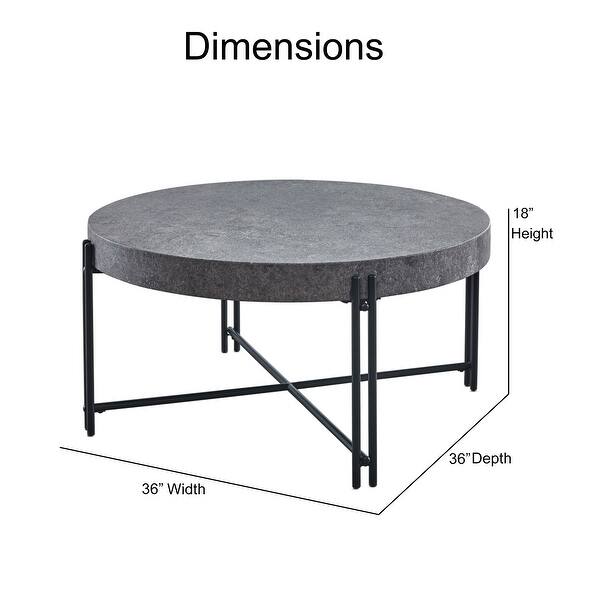 Memphis Round Coffee Table By Greyson Living Grey