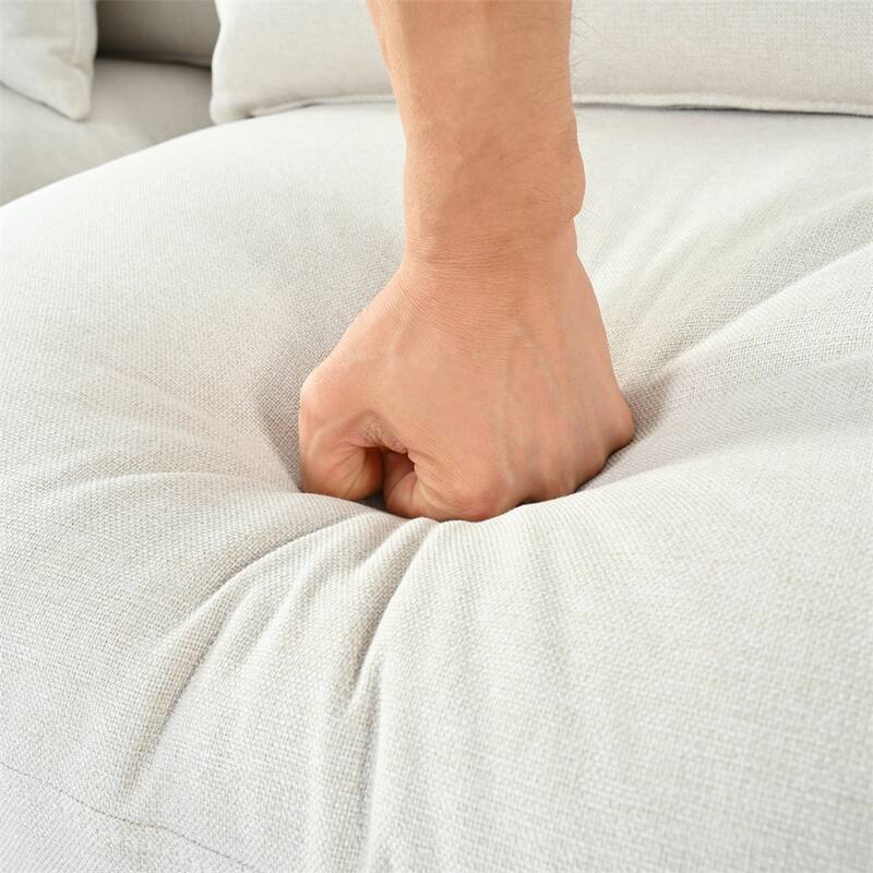 Modular Sectional Sofa with Removable Back Cushions and Storage Space