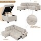 preview thumbnail 25 of 79, 84.75" Sleeper Sofa Bed, 2 In 1 Pull Out Sofa Bed L Shape Couch With Storage Ottoman For Living Room, Bedroom Couch