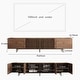preview thumbnail 23 of 36, Stylish mid-century modern TV stand for up to 80" TVs. Ample storage for media devices, cable management. easy assembly.