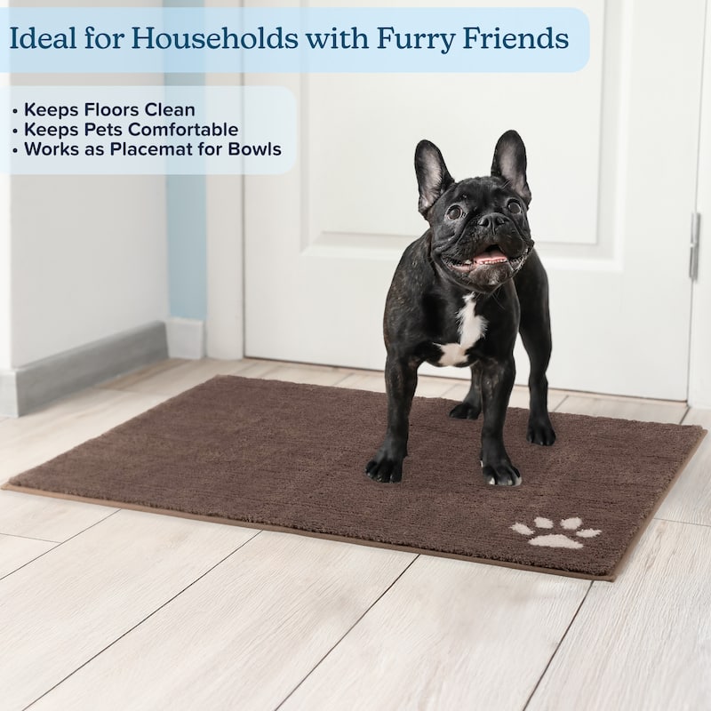 PETMAKER Dog Door Mat - Absorbent Mat for Muddy Paws and Wet Shoes