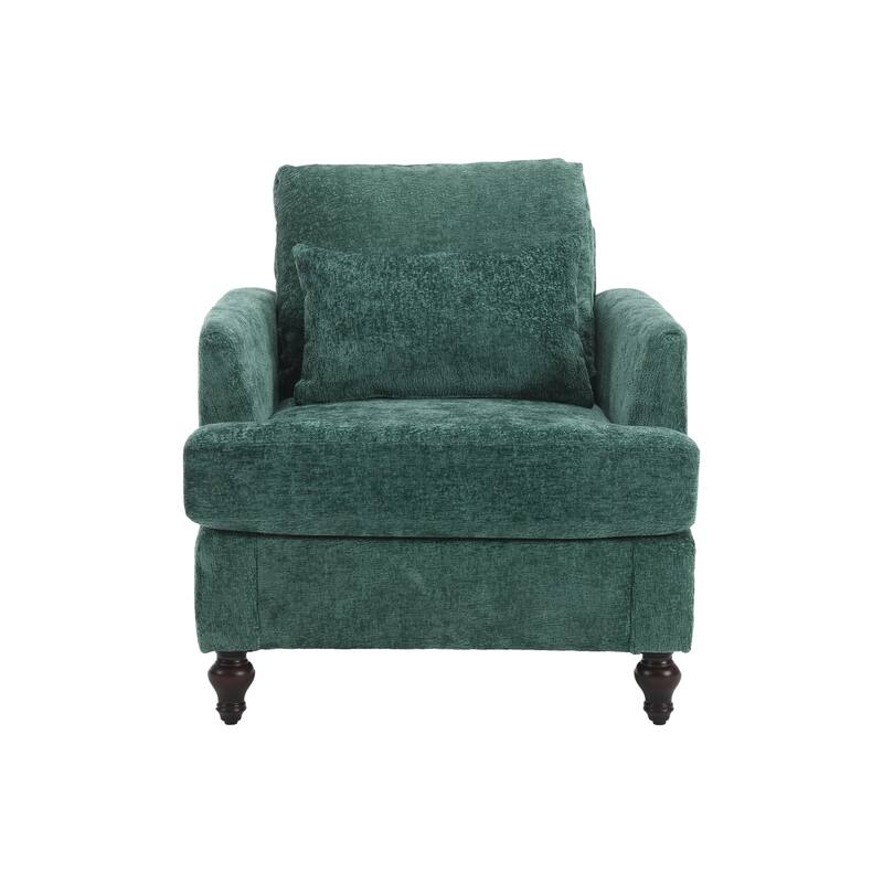 Modern Tufted Upholstered Accent Armchair - 32.48 x 29.53 x 32.48