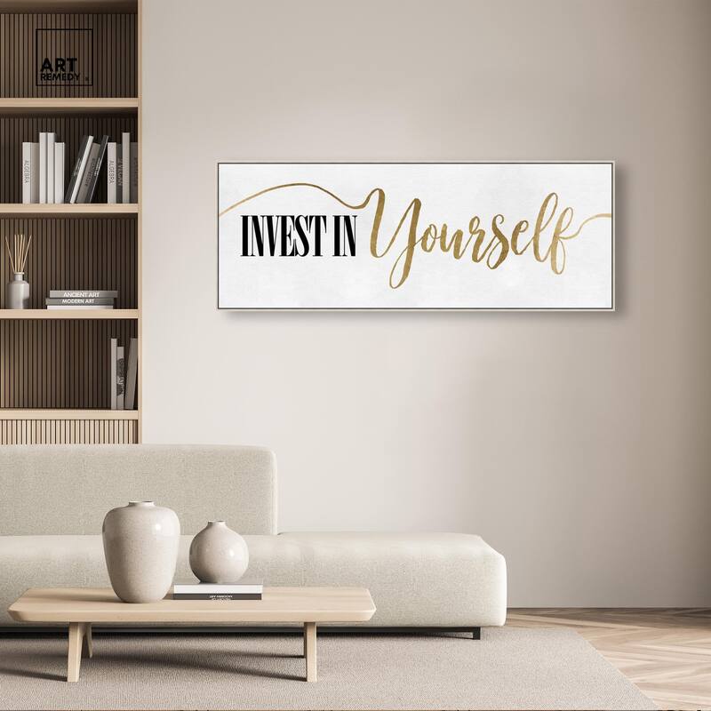 Invest In Yourself Panoramic Canvas by Art Remedy