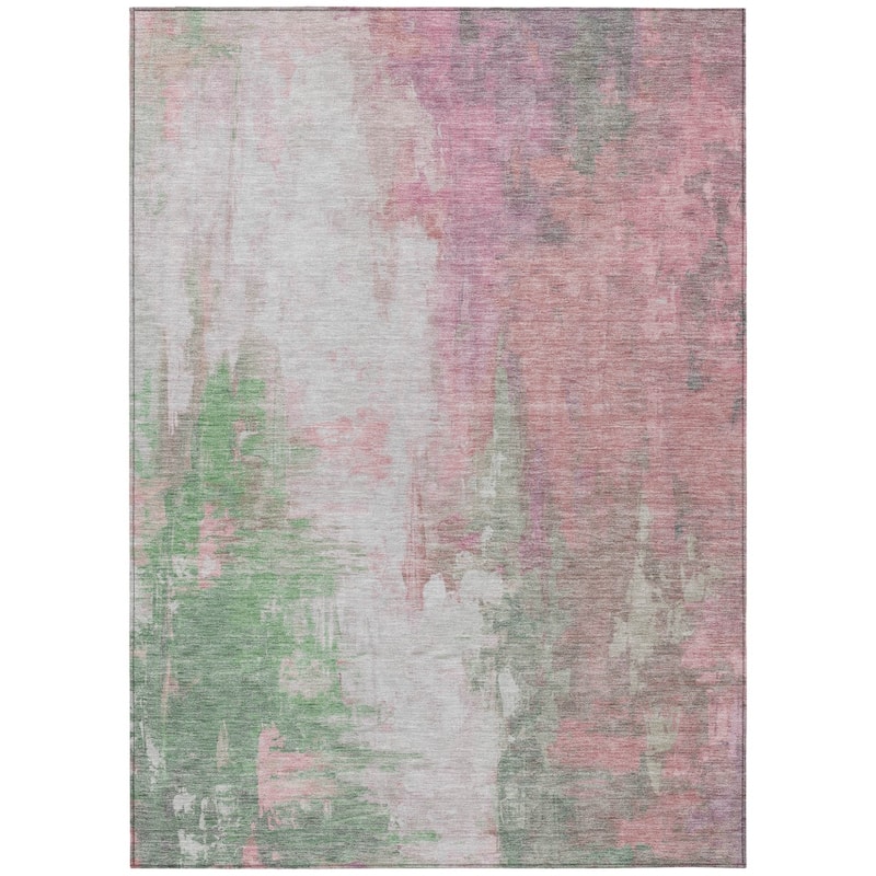 HomeRoots Abstract Transitional Rectangle Outdoor Rug