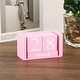 preview thumbnail 4 of 3, Vintage Wood Block Perpetual Calendar, Reusable Wooden Blocks 3.7"