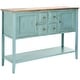 preview thumbnail 6 of 10, SAFAVIEH Charlotte Sideboard 45.7-Inch Wood Dresser, Blue and Oak - 45.7" x 15" x 34"