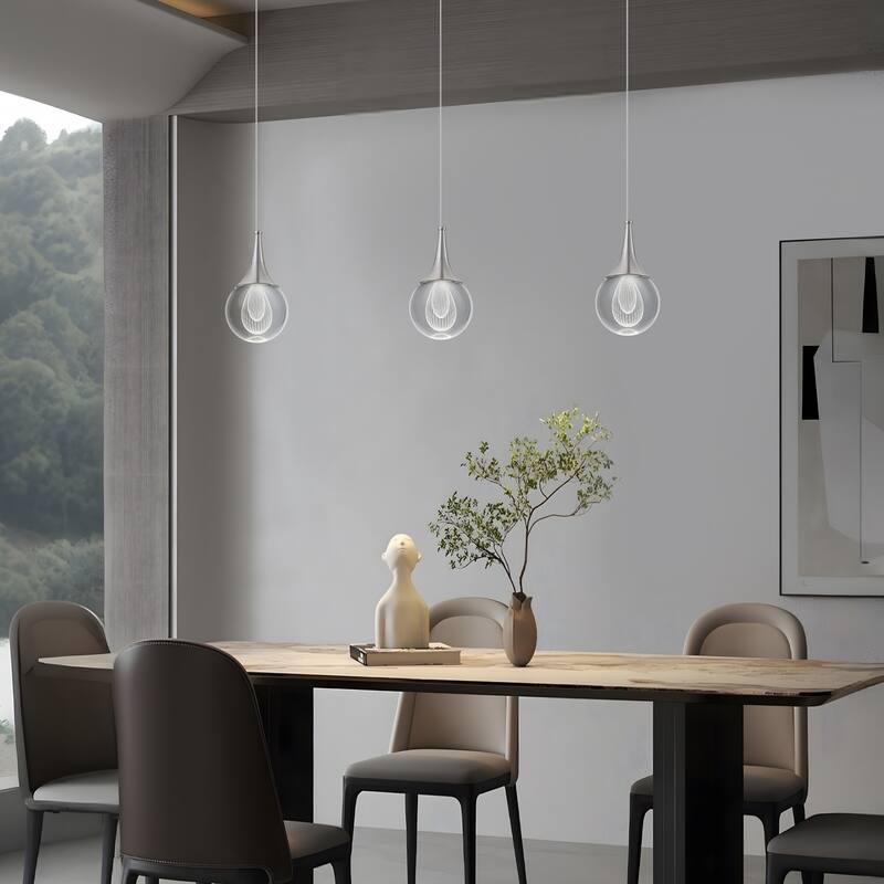 Starsky 1-Light LED 4500K Teardrop Crystal Small Pendant