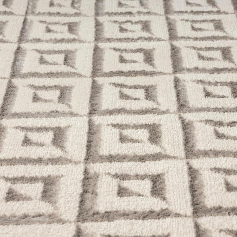 Luxe Weavers Geometric Metallic High and Low Fibers Area Rug