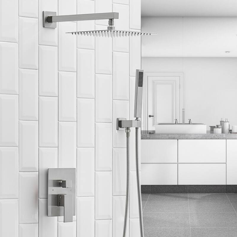 WIZ 3-Spray 10 in. Wall Mount Shower Head System Shower Faucet
