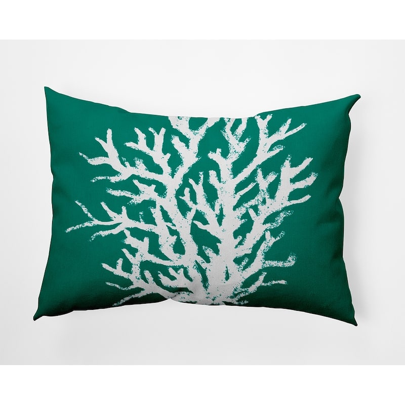 Big Seaweed Polyester Indoor Pillow - Kelly Green - 14" x 20"