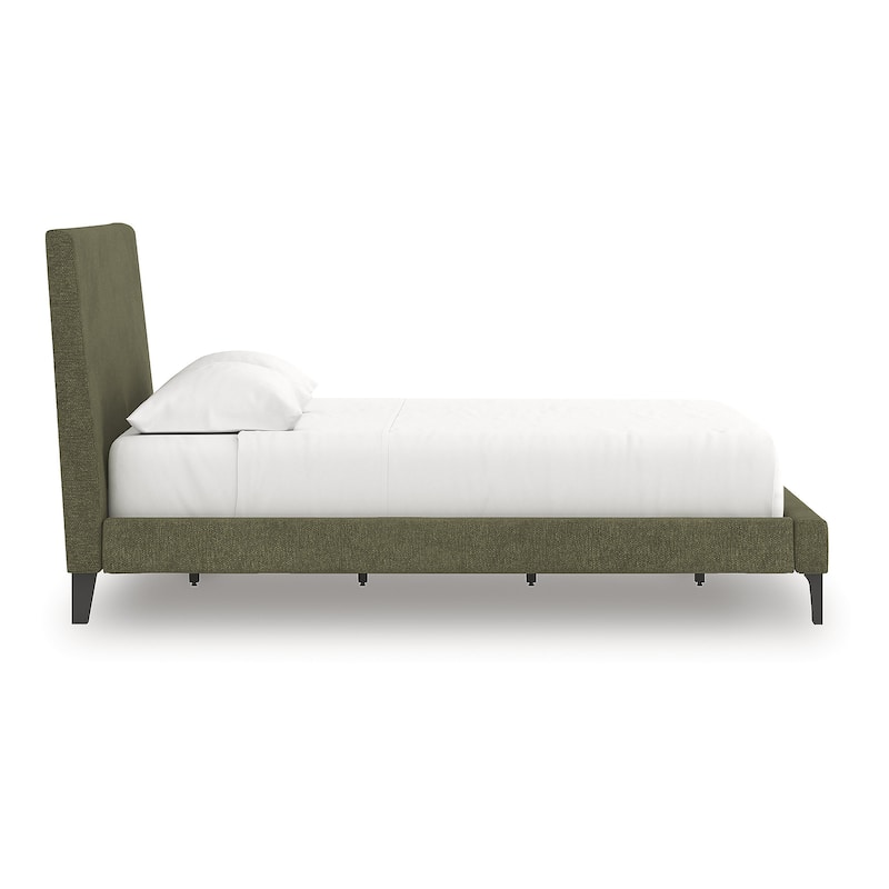Signature Design by Ashley Zadilyn Sage Green Upholstered Bed with Roll Slats