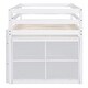 preview thumbnail 141 of 144, Twin/Full Size Low Loft Bed with Retractable Writing Desk and 4 Drawers, Wooden Loft Bedframe w/ Lateral Portable Desk & Shelves