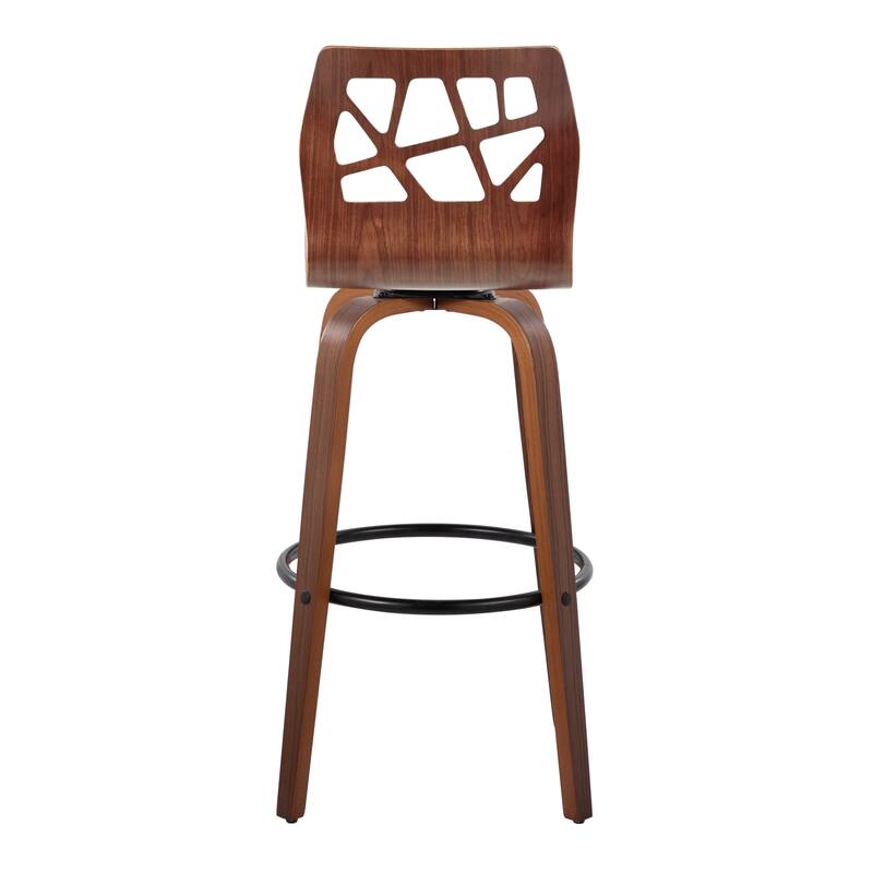 Carson Carrington Sala 30" Fixed-Height Bar Stool with Bent Wood Legs & Round Footrest (Set of 2)