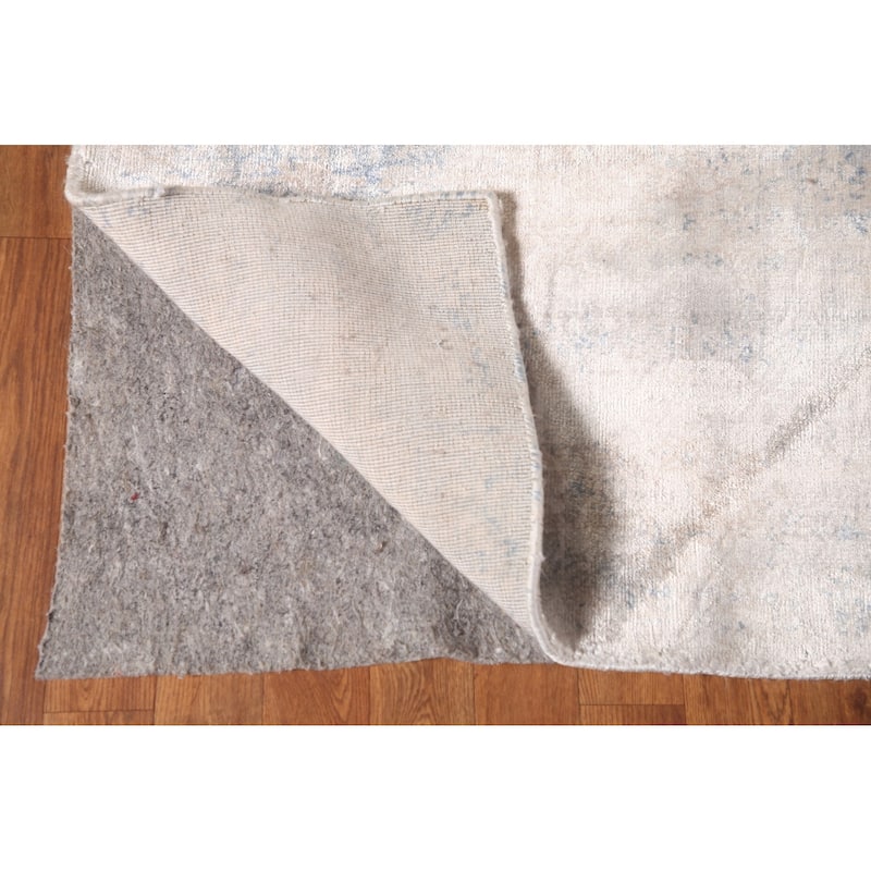 All-Over Abstract Modern Area Rug Handmade Wool Carpet - 6'6" x 9'10"