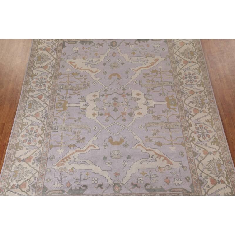 Large Oushak Oriental Rug Handmade Wool Carpet - 9'11"x 14'0"