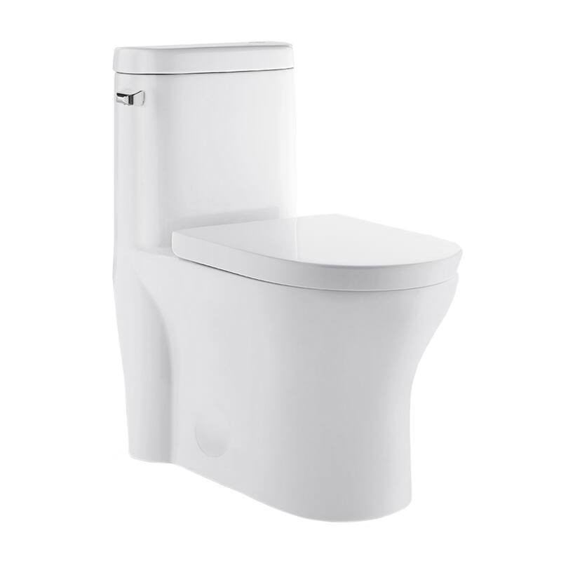 Monaco One Piece Elongated Left Side Flush Handle Toilet 1.28 gpf