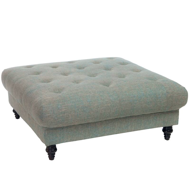 Bordeaux Vapor Fabric Tufted Ottoman by Christopher Knight Home
