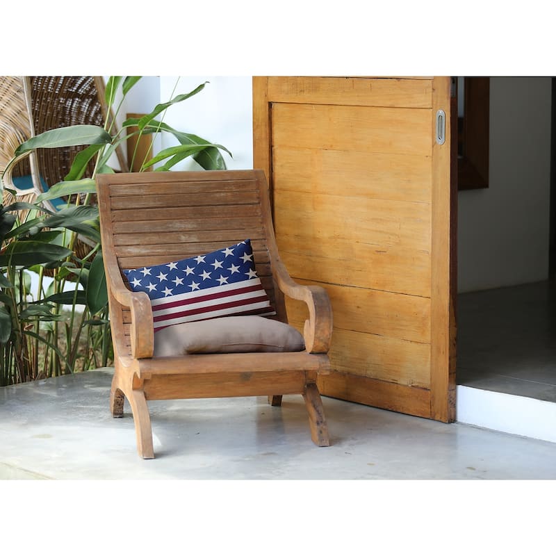 July 4th USA Flag Decorative Throw Pillow