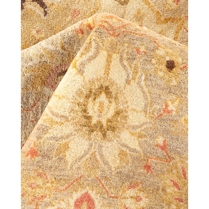 Overton Handknotted Wool Traditional Oriental Light Gray Area Rug - 8' x 10'