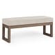 preview thumbnail 43 of 46, WYNDENHALL Madison 44 inch Wide Contemporary Rectangle Ottoman Bench