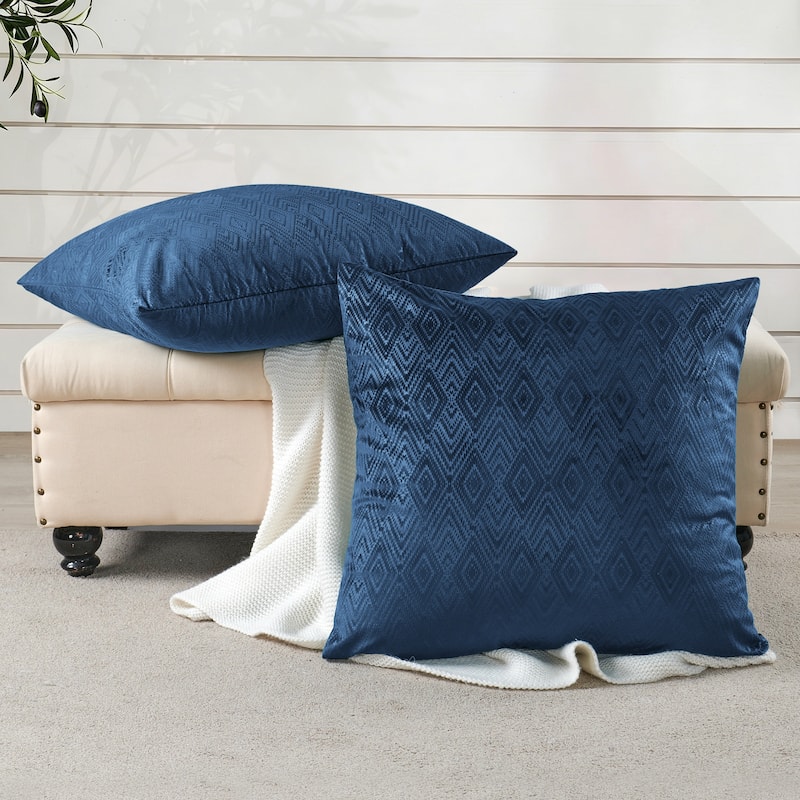 Tonopah Ikat Velvet Throw Pillow Cover Set, NO INSERT