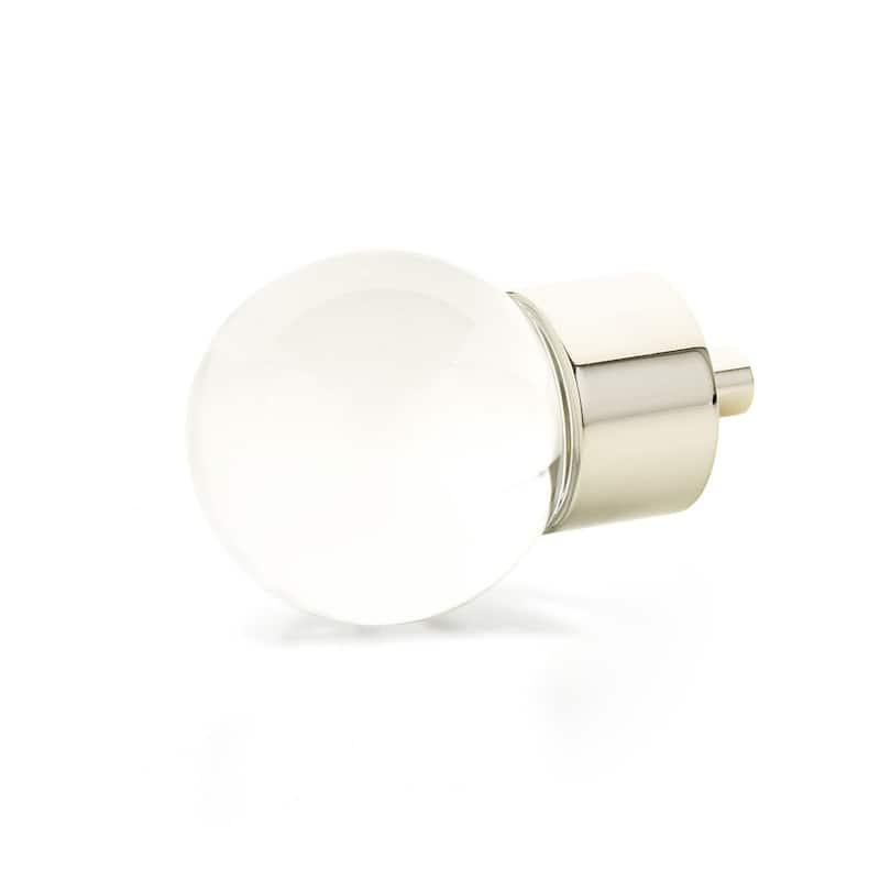 Schaub and Company City Lights 1-3/8" Glass Globe Ball Cabinet Knob - Polished Nickel