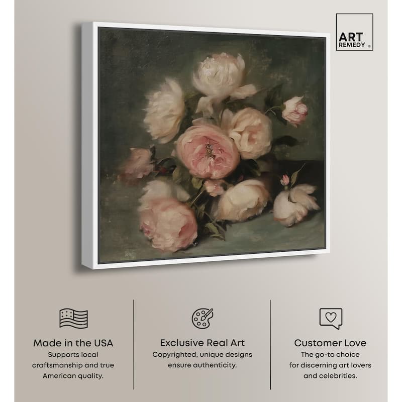 Roses in Shadow I Canvas by Art Remedy