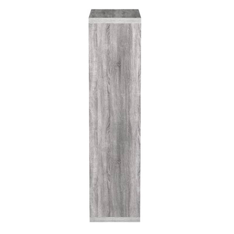 HomeRoots 48" Gray Wood Four Tier Bookcase - 11.75