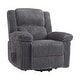 preview thumbnail 2 of 37, Corduroy Recliner Chair, Manual Recliner Sofa with Handle, Pillow Top Arms, Thick Padding, Side Pocket, 330Lbs Capacity dark gray