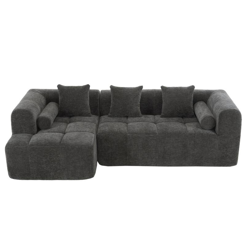 101.2" Modular Free-combined Sectional Sofa with Deep Seating and Two Side Pockets